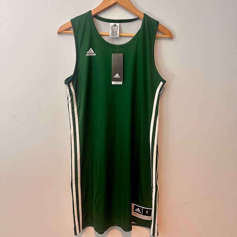 Adidas Forest Green Tank Top with White Accents